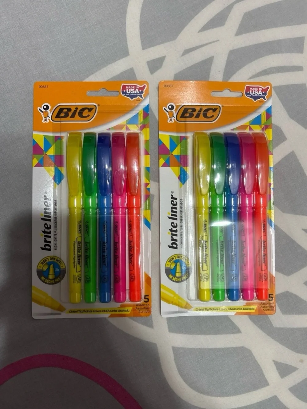 2 Packs of BIC Brite Liner Colorful Highlighters